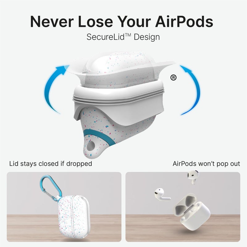 Catalyst حافظة كاتاليست المقاومة للماء لسماعات AirPods Pro الجيل الثاني والجيل الأول - متوافقة مع الشحن اللاسلكي وUSB-C، تصميم قطعة واحدة، حافظة عالية الحماية من السقوط مع مشبك - Image 3